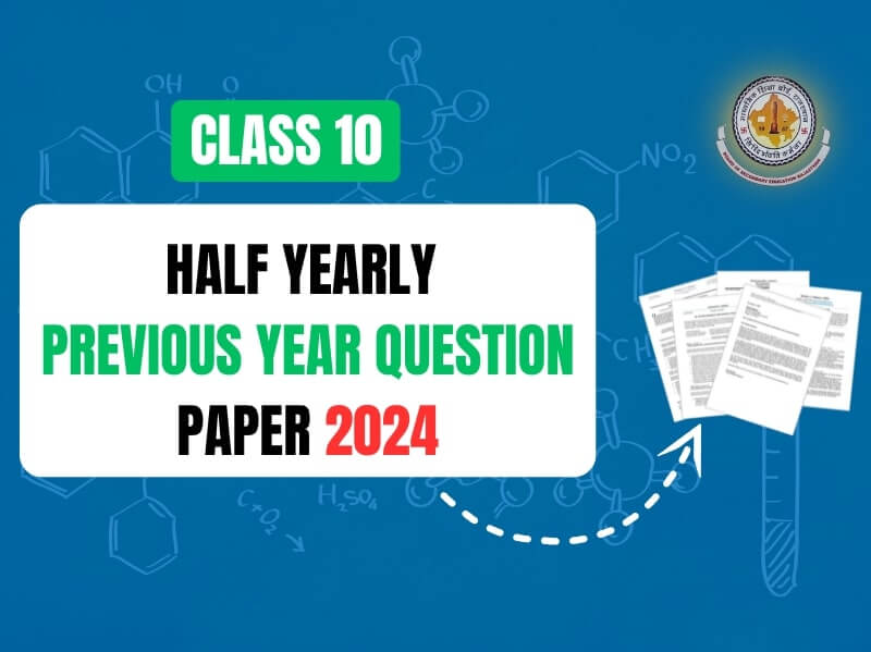 RBSE class 10 half yearly previous year question paper 2024